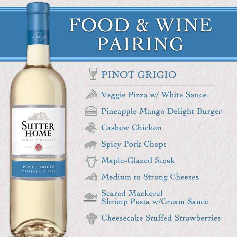 Sutter Home Wine & Food Pairing Series Pinot Grigio Sutter Home